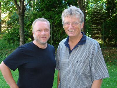 Reinhard Nowak und Gerhard Blaboll beim Radiointerview