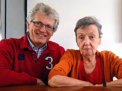 Christine Nöstlinger und Gerhard Blaboll beim Radiointerview