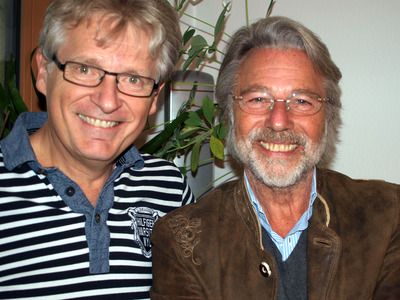 Adi Hirschal und Gerhard Blaboll beim Radiointerview