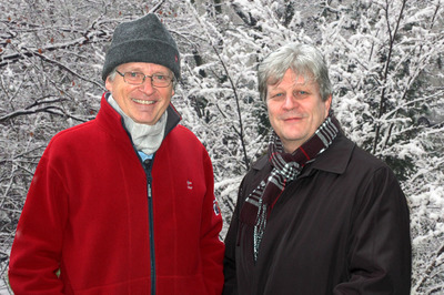 Michael Hütter und Gerhard Blaboll beim Radiointerview