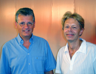 Helmut Schneider und Gerhard Blaboll beim Radiointerview