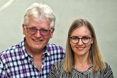 Hanna Bachmann und Gerhard Blaboll beim Radiointerview